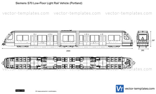Siemens S70 Low-Floor Light Rail Vehicle (Portland)