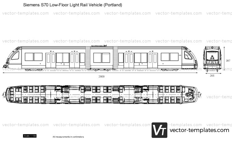 Siemens S70 Low-Floor Light Rail Vehicle (Portland)