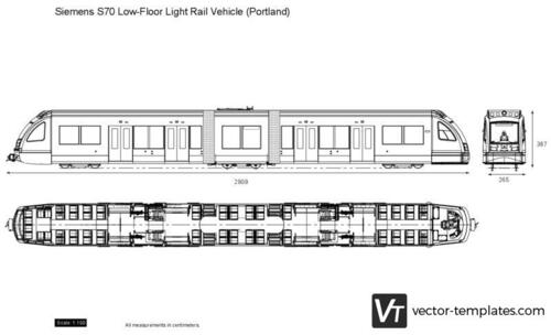 Siemens S70 Low-Floor Light Rail Vehicle (Portland)