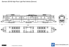 Siemens SD160 High-Floor Light Rail Vehicle (Denver)