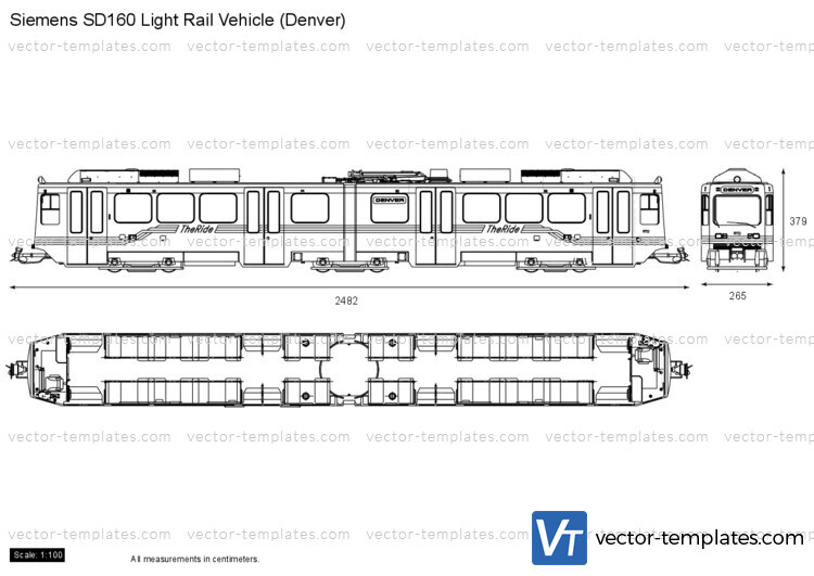 Siemens SD160 Light Rail Vehicle (Denver)