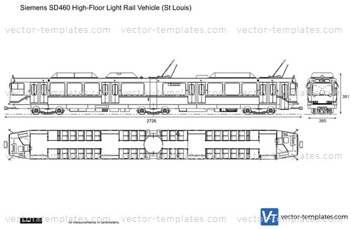 Siemens SD460 High-Floor Light Rail Vehicle (St Louis)
