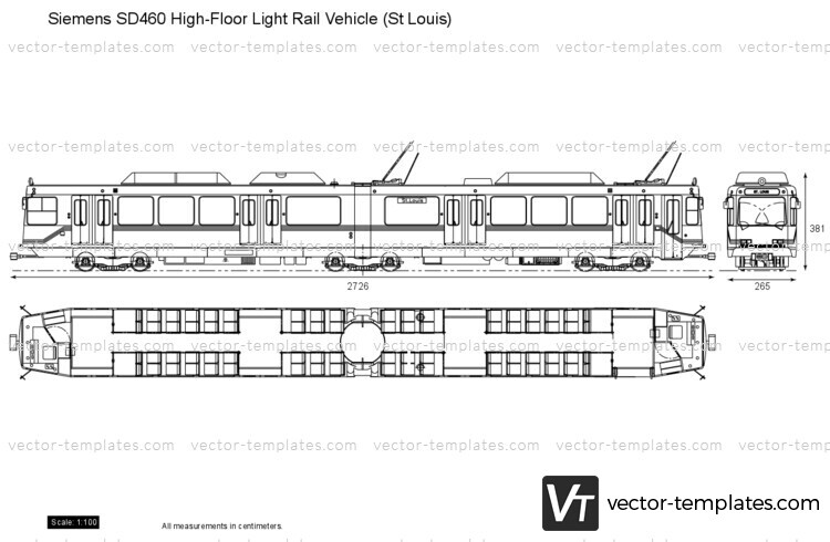 Siemens SD460 High-Floor Light Rail Vehicle (St Louis)