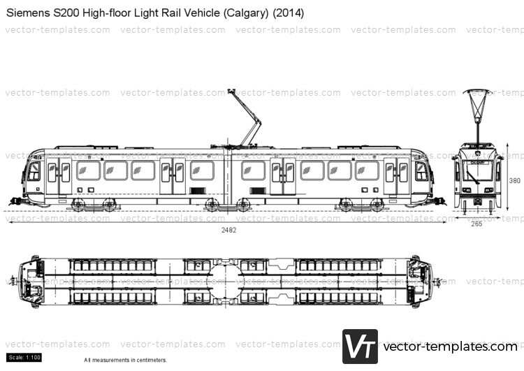 Siemens S200 High-floor Light Rail Vehicle (Calgary)