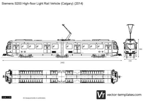 Siemens S200 High-floor Light Rail Vehicle (Calgary)