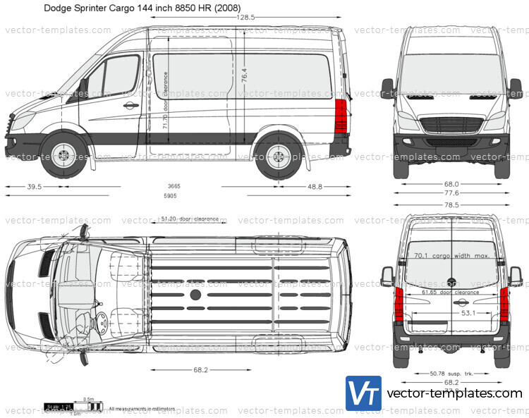 Dodge Sprinter Cargo 144 inch 8850 HR