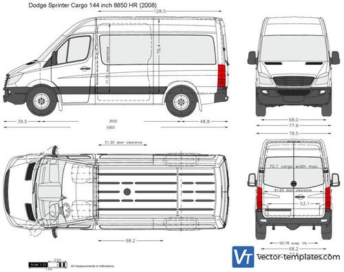 Dodge Sprinter Cargo 144 inch 8850 HR