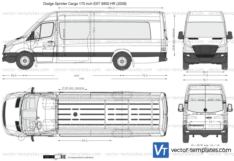 Dodge Sprinter Cargo 170 inch EXT 8850 HR