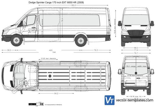 Dodge Sprinter Cargo 170 inch EXT 8850 HR