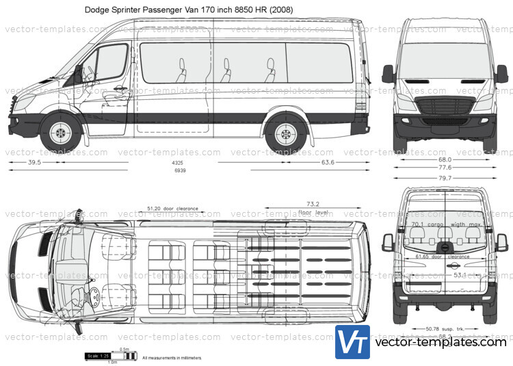 Dodge Sprinter Passenger Van 170 inch 8850 HR