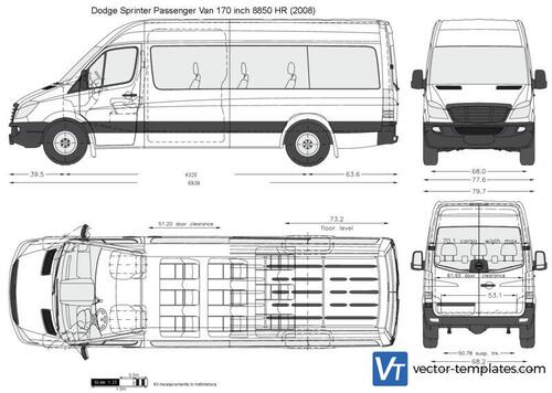 Dodge Sprinter Passenger Van 170 inch 8850 HR