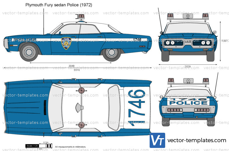 Plymouth Fury sedan Police