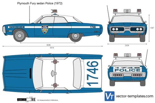 Plymouth Fury sedan Police