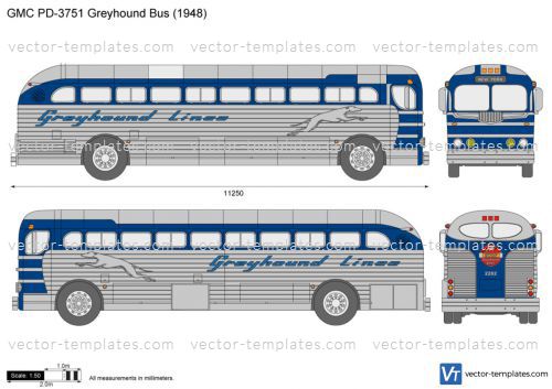 GMC PD-3751 Greyhound Bus