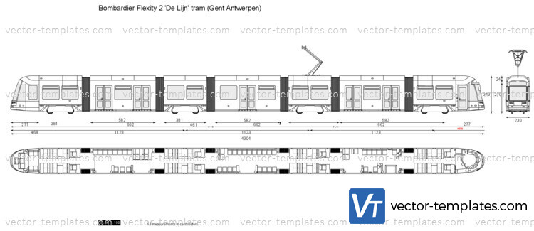 Bombardier Flexity 2 'De Lijn' tram (Gent Antwerpen)