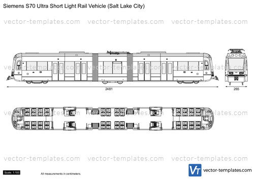 Siemens S70 Ultra Short Light Rail Vehicle (Salt Lake City)