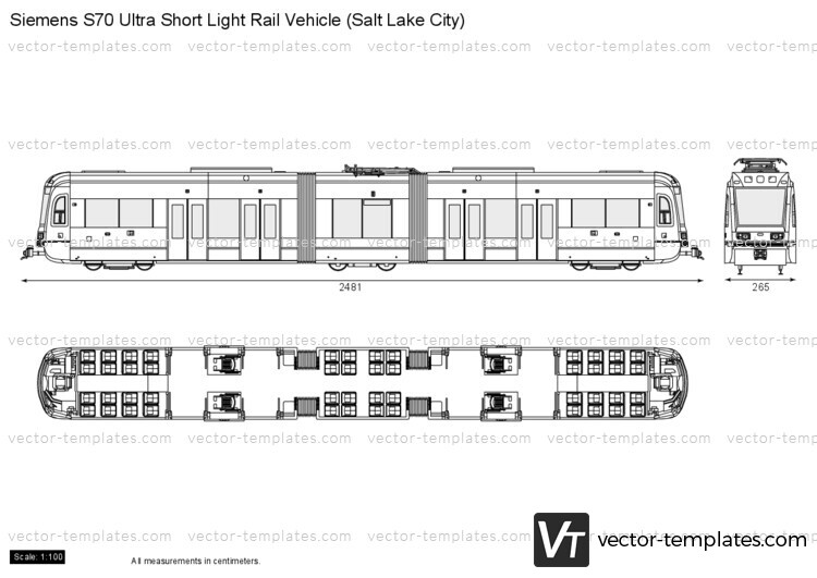 Siemens S70 Ultra Short Light Rail Vehicle (Salt Lake City)