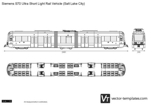 Siemens S70 Ultra Short Light Rail Vehicle (Salt Lake City)