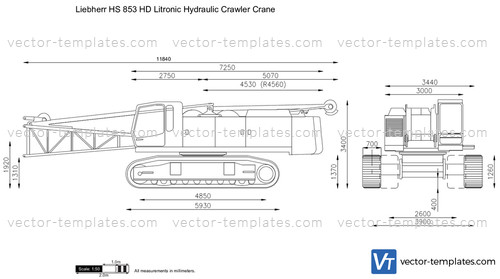 Liebherr HS 853 HD Litronic Hydraulic Crawler Crane