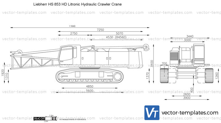 Liebherr HS 853 HD Litronic Hydraulic Crawler Crane