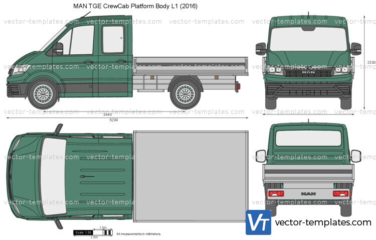 MAN TGE CrewCab Platform Body L1