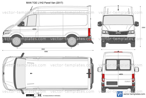 Templates - Trucks - MAN - MAN TGE L1H2 Panel Van