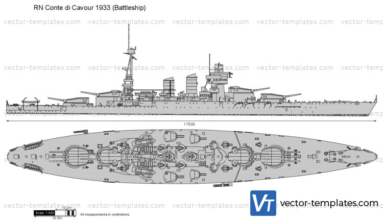 RN Conte di Cavour 1933 (Battleship)