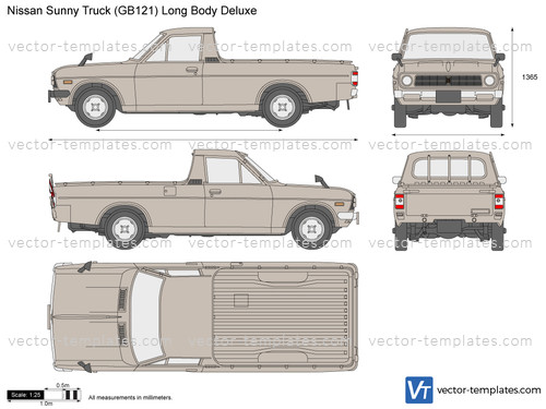 Nissan Sunny Truck (GB121) Long Body Deluxe