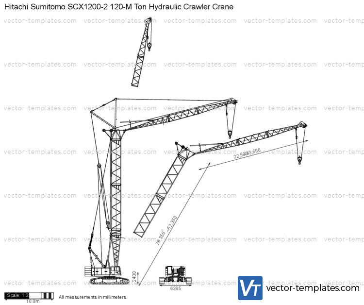 Hitachi Sumitomo SCX1200-2 120-M Ton Hydraulic Crawler Crane