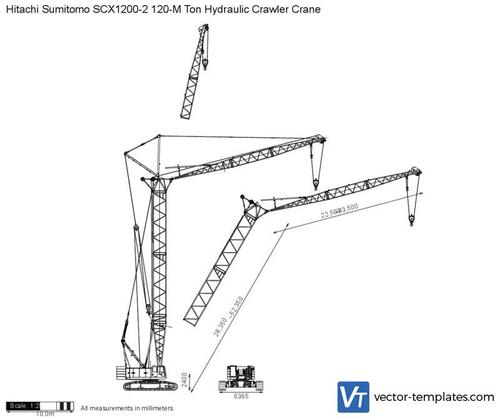 Hitachi Sumitomo SCX1200-2 120-M Ton Hydraulic Crawler Crane