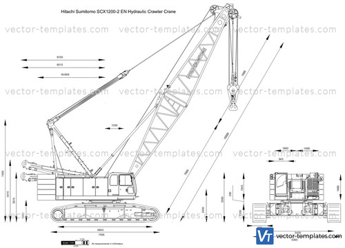 Hitachi Sumitomo SCX1200-2 EN Hydraulic Crawler Crane