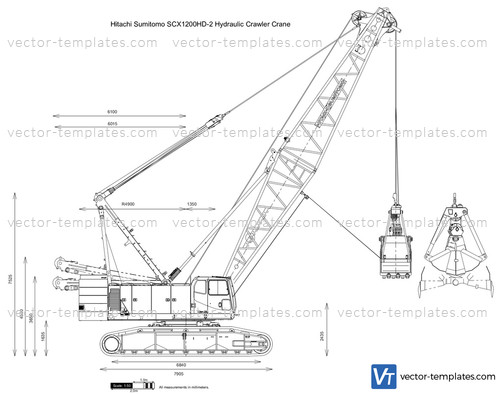 Hitachi Sumitomo SCX1200HD-2 Hydraulic Crawler Crane