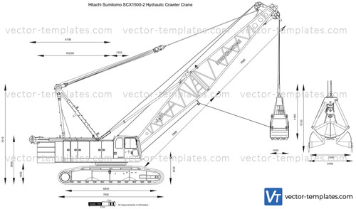 Hitachi Sumitomo SCX1500-2 Hydraulic Crawler Crane