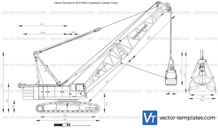 Hitachi Sumitomo SCX1500-2 Hydraulic Crawler Crane