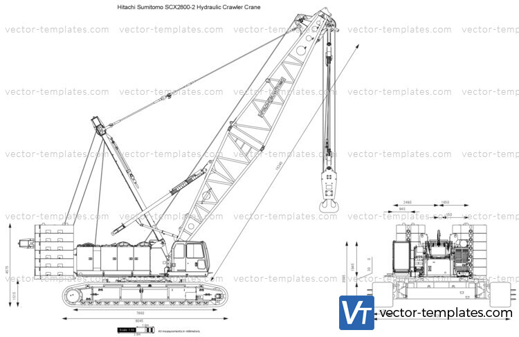 Hitachi Sumitomo SCX2800-2 Hydraulic Crawler Crane