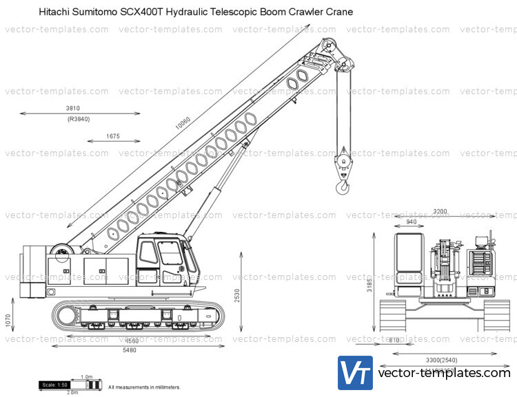 Hitachi Sumitomo SCX400T Hydraulic Telescopic Boom Crawler Crane