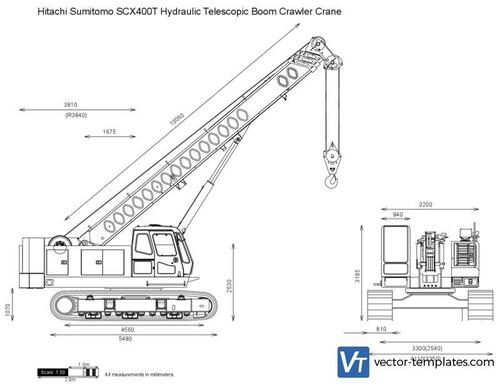 Hitachi Sumitomo SCX400T Hydraulic Telescopic Boom Crawler Crane