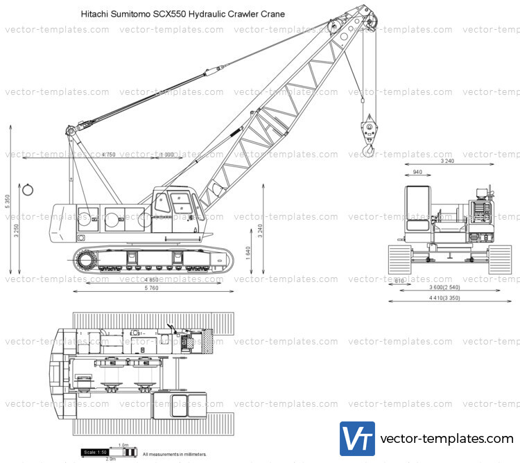 Hitachi Sumitomo SCX550 Hydraulic Crawler Crane