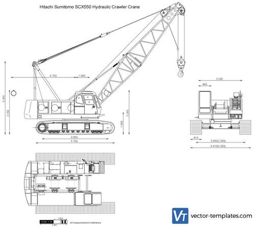 Hitachi Sumitomo SCX550 Hydraulic Crawler Crane