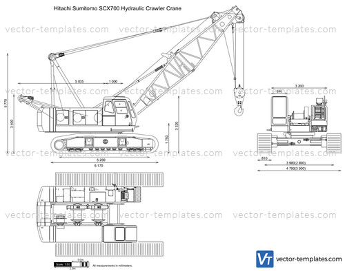 Hitachi Sumitomo SCX700 Hydraulic Crawler Crane