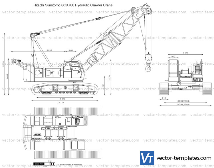 Hitachi Sumitomo SCX700 Hydraulic Crawler Crane