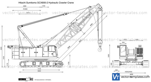 Hitachi Sumitomo SCX800-2 Hydraulic Crawler Crane