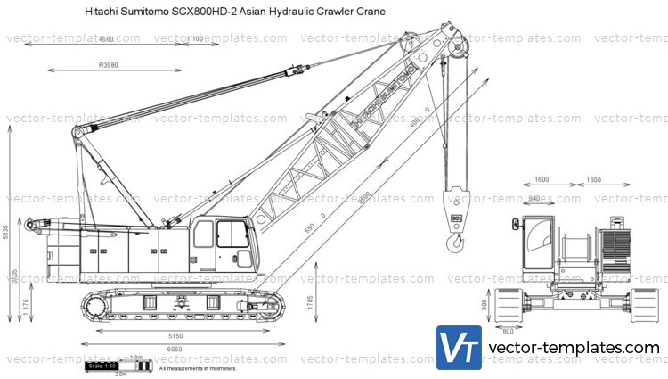 Hitachi Sumitomo SCX800HD-2 Asian Hydraulic Crawler Crane