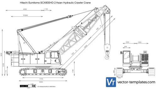 Hitachi Sumitomo SCX800HD-2 Asian Hydraulic Crawler Crane