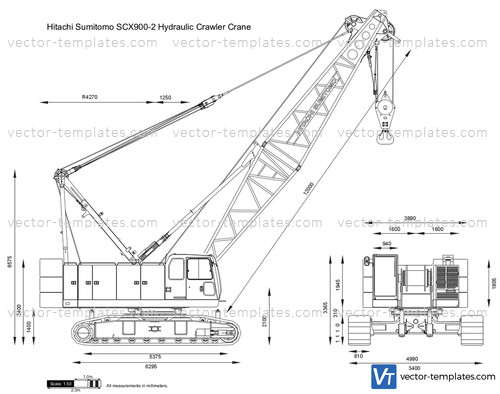 Hitachi Sumitomo SCX900-2 Hydraulic Crawler Crane