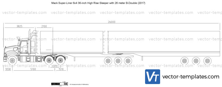 Mack Super-Liner 6x4 36-inch High Rise Sleeper with 26 meter B-Double