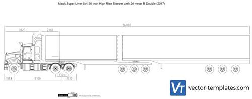 Mack Super-Liner 6x4 36-inch High Rise Sleeper with 26 meter B-Double