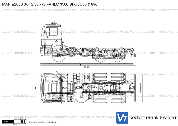 MAN E2000 6x4-2 33.xx3 FANLC 3500 Short Cab