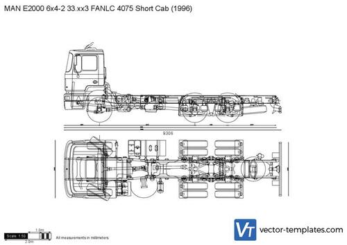 MAN E2000 6x4-2 33.xx3 FANLC 4075 Short Cab