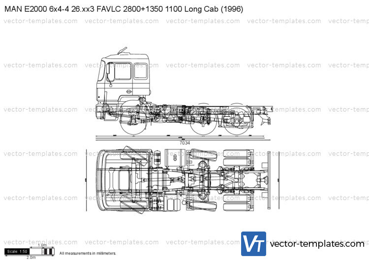 MAN E2000 6x4-4 26.xx3 FAVLC 2800+1350 1100 Long Cab